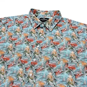 Rodd & Gunn Men's Geometric Floral Sports Fit Shirt Size XXL Cotton Linen Blend - Picture 1 of 9