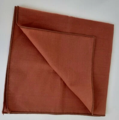 5 Cloth Napkins Red Rust 16" x 16" Farmhouse Cottage - Image 1 of 3