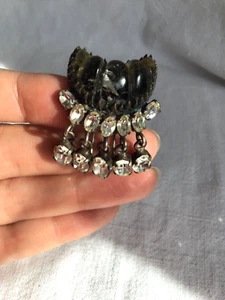 ALTE BROSCHE JEAN PIERRE ROGER CLIP PIN STRASS FRANKREICH 1950 BROOCH DEPOSE - Bild 1 von 6