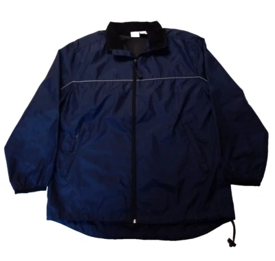 Hombre PRO SPIRIT Azul Marino LS Ligero Cremallera Completa Cortavientos Chaqueta Talla M Foto 1 de 4