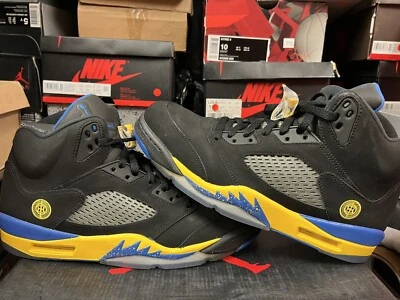 耐克 Air Jordan 5 Shanghai Shen Cement Travis Reimagined DMP UNC Bulls 尺码 10.5 — 第 1/4 张图片