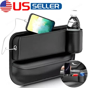 Right Side Car Accessory Seat Gap Filler Phone Holder Storage Box Organizer Bag - Picture 1 of 9