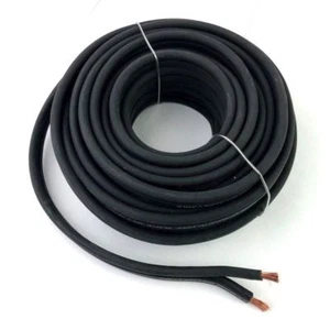 Black 16 AWG True Gauge 25 FT Pure Copper Marine Car Audio Speaker Cable Wire - Picture 1 of 9