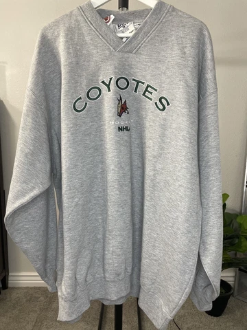 Vintage lee sport Arizona Coyotes NHL brand new sweatshirt Crewneck grey hockey Cover