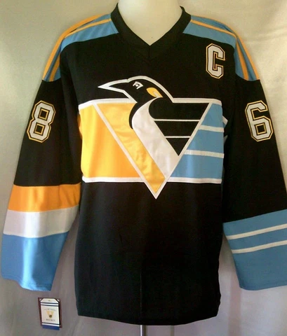Jaromir Jagr Pittsburgh Penguins Black "1997-2002 Throwback" CCM NHL Jersey Cover