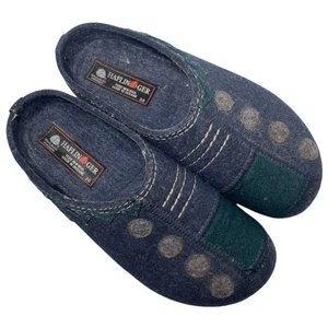 Haflinger Pure Wool Grizzly Slipper Clog Navy Blau Gr. 7 US 38 EU Slipper Schuhe - Bild 1 von 15