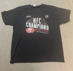 San Francisco 49ers NFL Super Bowl schwarz grau T-Shirt Größe Xl guter Zustand - Bild 1 von 5