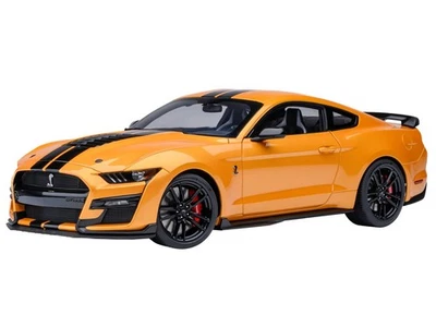 FORD MUSTANG SHELBY GT500 CYBER ORANGE 1/18 MODEL CAR BY AUTOART 73099 - Image 1 of 4