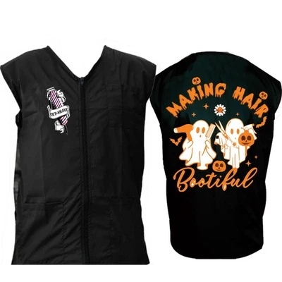 Chaleco de peluquero, chaqueta de peluquero, chaleco de estilista de peluquero, chaleco negro talla M a 3xl  Foto 1 de 2