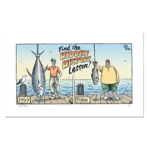 Bizarro Hidden History #'d Hand Signed by creator Dan Piraro, LOA - Picture 1 of 1