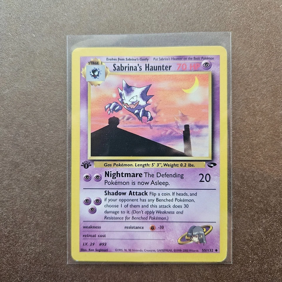 1st Edition Sabrina’s Haunter - Pokemon Gym Challenge 55/132 - First Ed - Image 1 of 4