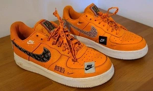 Nike Air Force 1 “Just Do It” Shoes Size UK 8.5 Orange, Great Condition - Picture 1 of 9