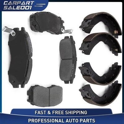 Pastillas de freno delanteras y traseras de cerámica y zapatas de batería para Dodge Colt 1993 1994 Foto 1 de 4