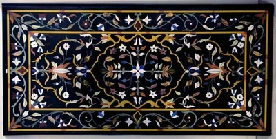 5'x3' antique design marble Dining Table Top Hallway table pietra dura inlay art - Image 1 of 4