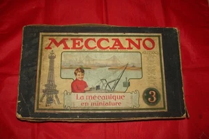 MECCANO N°3 BOITE ANCIENNE BLEUE 1916 IMPORTEE D'ANGLETERRE - Picture 1 of 11