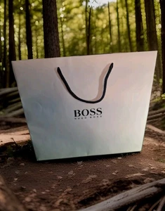 Hugo Boss Weiß Leere Einzelhandel Geschenk Aufbewahrungstasche mit Boss Seidenpapier 16x14x5 - Bild 1 von 11