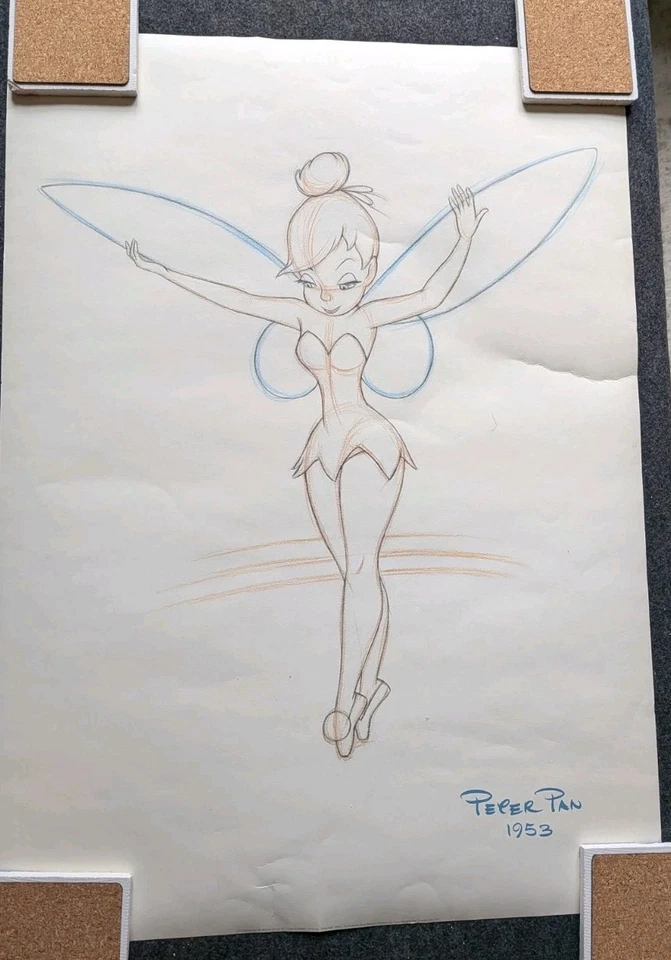 Disney Peter Pan Tinker Bell 1953 litografía/impresión Foto 1 de 2