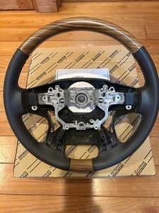 Toyota Land Cruiser Prado 150 Steering Wheel Wood Grain Genuine OEM Used - Picture 1 of 3