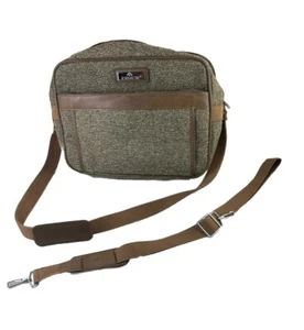 Vintage Jordache Tweed Tan Brown Weekend Carry On Overnight Bag 15” X 11” X 6” - Picture 1 of 9
