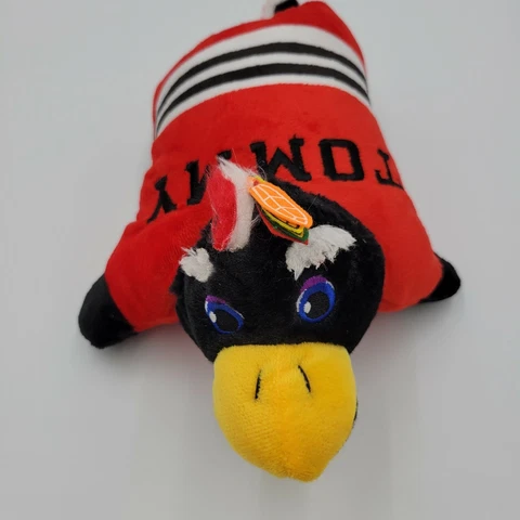 Chicago Blackhawks Hockey Mascot Tommy Hawk  Pillow Pet Stuffed Plush Animal Toy Cover
