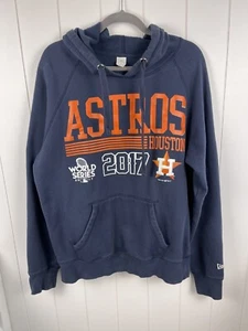 New Era Houston Astros World Series 2017 Navy Pull-Over Hoodie Size Large - Picture 1 of 8
