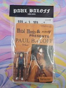 Super7 Paul Baloff ReAction Figure 3.75" Metal Mania Fanzine Bundle New/Sealed - Picture 1 of 3