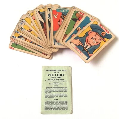 PEPYS Old Vintage VICTORY Playing Cards Card Game Army NAVY RAF World War 2 WW2 - Image 1 of 4