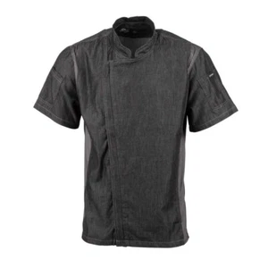 Chef Works Urban Delancey Short Sleeve Denim Chefs Jacket Size S - BB270-S - Picture 1 of 8
