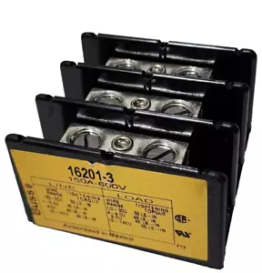 OEM BUSSMANN 16201-3 / 162013 BUSS Power Block 150 Amp 600Vac - Picture 1 of 8