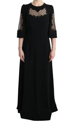 Vestido maxi longo Dolce & Gabbana preto stretch shift p. IT38 / US4 RRP $6000 - Imagem 1 de 4