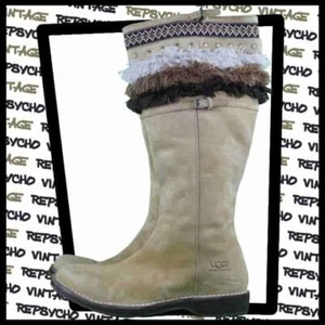 UGG Australia Tall Fringed BOOT SN 5547 Tan UK 8,5 / US 10 / EU 41 US 6 022 w - Bild 1 von 5