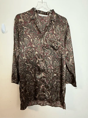 Vestido Camisa Victoria’s Secret Para Mujer Vintage y2k Mini Paisley - Talla Pequeña Foto 1 de 4