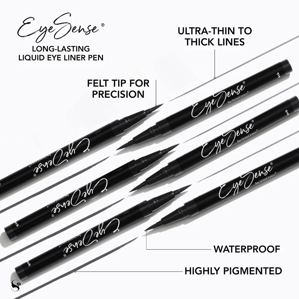 💟 *BLACK EYESENSE LIQUID FELT-TIP EYELINER PEN SeneGence  Authentic NEW/SEALED - Image 1 of 1
