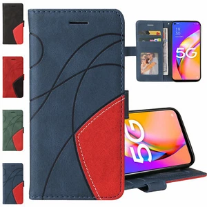 For Oneplus 9 9 Pro Nord N10 N200 5G Two-color Leather Flip Wallet Phone Case - Picture 1 of 60