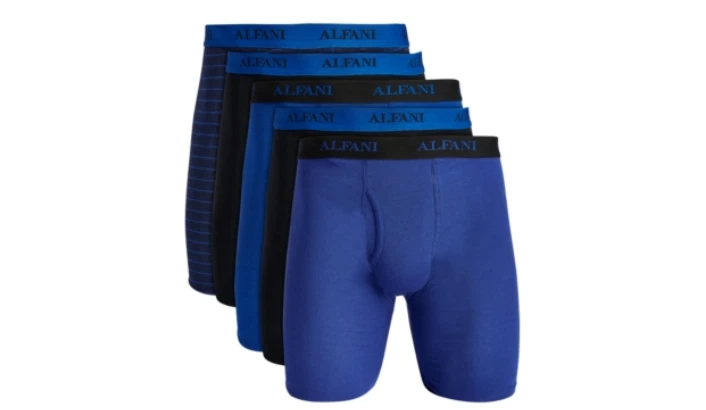 Alfani 5 pares de calzoncillos boxer para hombre, paquete azul sodalo, pequeños Foto 1 de 1