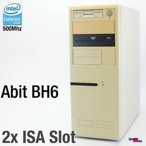 2x ISA Slot Abit BH6 Intel Celeron 500MHz Computer PC RS-232 Parallel Windows 98 - Picture 1 of 9