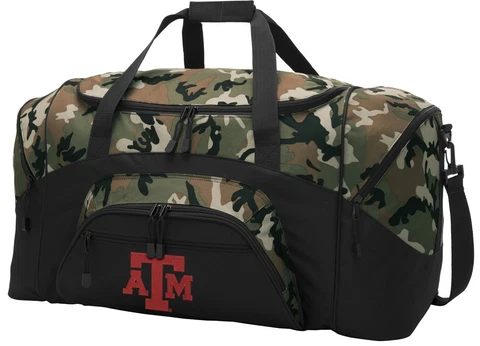 TAMU Duffle Suitcase LARGE Texas A&M Duffel Gift Idea for Him Men Man Cover
