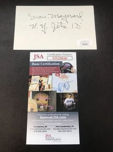 DON MAYNARD SIGNED INDEX CARD 3X5 Inscription “N.Y. Jets 13’. “ JSA CERTIFIED - Picture 1 of 6