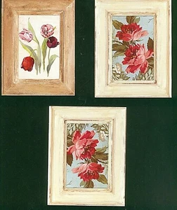 Décoration en papier peint préencollé lot de 3 décos fleurs 11,5 cm x 9 cm - Imagen 1 de 1