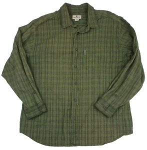Woolrich Plaid Shirt Mens Sz XL Button Front Olive Green Long Sleeve Woven - Picture 1 of 11