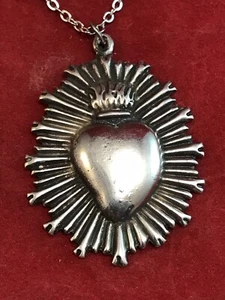 4,2x4,5cm sacro cuore collana pendolo Vintage ex voto barocco ReturnToBaroque - Foto 1 di 6