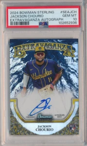 2024 Bowman Sterling Jackson Chourio Extravaganza Auto RC #41/99 PSA 10 - Picture 1 of 2