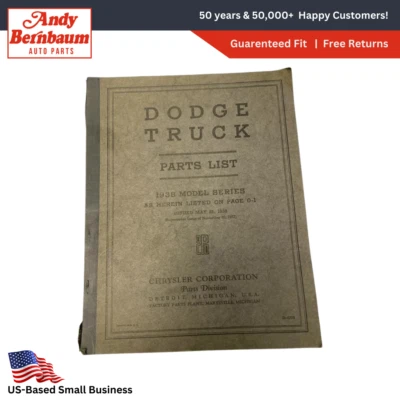 Catalogo Di Letteratura E Accessori Per Parti Di Fabbrica Del Camion Dodge 1938. - Immagine 1 di 4