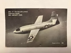 Bell X-1 First Aircraft to Attain Super Sonic Speeds Bell Aircraft Corp Print - Picture 1 of 5