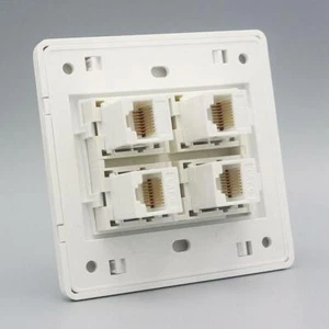 Wall Socket Plate Network Ethernet LAN CA Outlet Panel FaceplateF B6H9 - Afbeelding 1 van 15