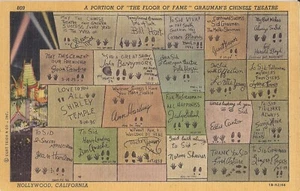 Hollywood, CA - Grauman's Chinese Theater - 1941 - "Floor of Fame" Footprints - Picture 1 of 3