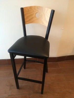 批发价格商业餐厅金属木吧凳 — 第 1/2 张图片