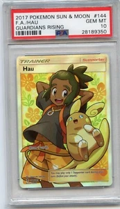 PSA 10 GEM MINT - Hau Sun Moon Guardians Rising #144/145 Graded Pokemon 2017 - Picture 1 of 2
