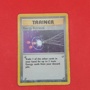 ERROR Energy Retrieval 81/102 Base Set CRIMP ERROR Trainer WOTC Pokemon Card  - Picture 1 of 12