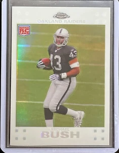 Michael Bush - White Refractor - 2007 Topps Chrome Football - Numbered /869 RC - Bild 1 von 1
